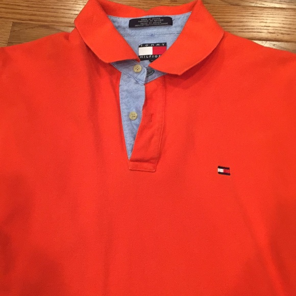 tommy hilfiger orange top